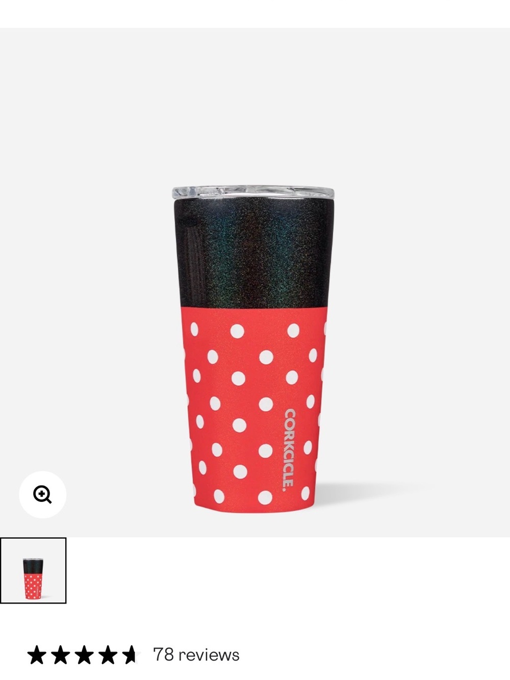 Corkcicle - Disney Minnie Mouse Red Polka Dot Tumbler